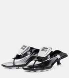 Miu Miu Patent leather thong sandals