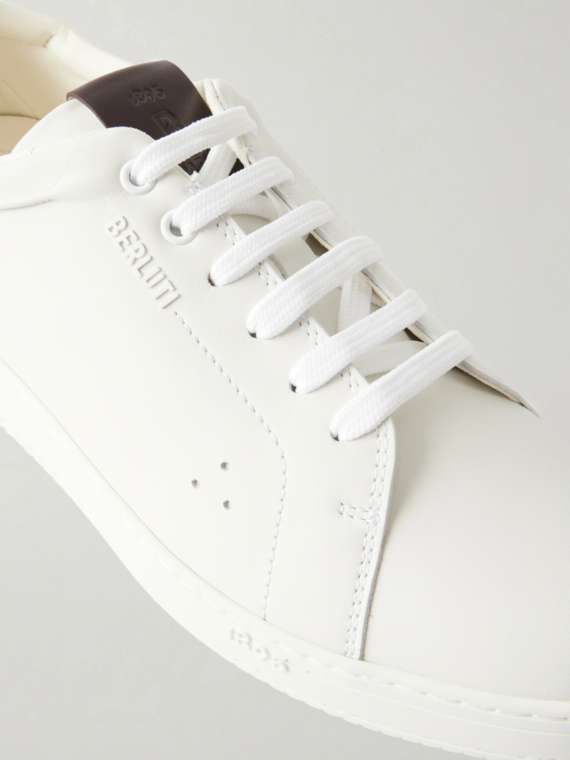 Berluti - Logo-Embossed Leather Sneakers - White