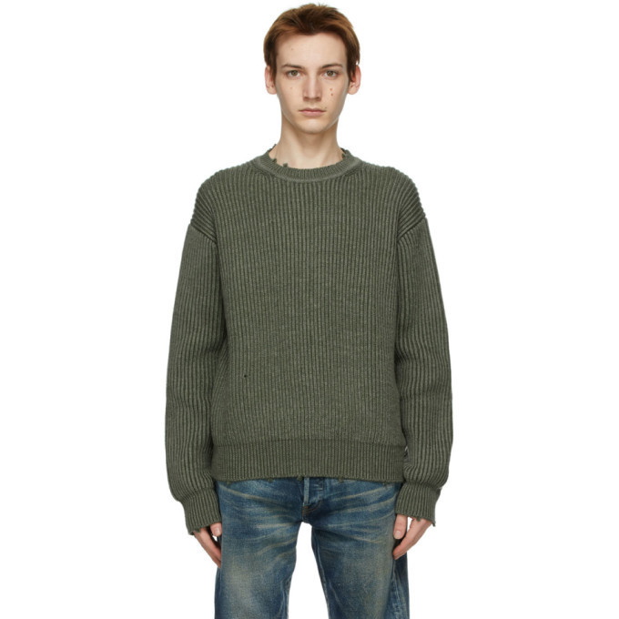 Photo: John Elliott Khaki Wool Structure Sweater