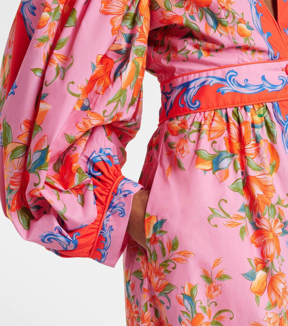 Farm Rio Sicily Flowers cotton shirt dress Farm Rio
