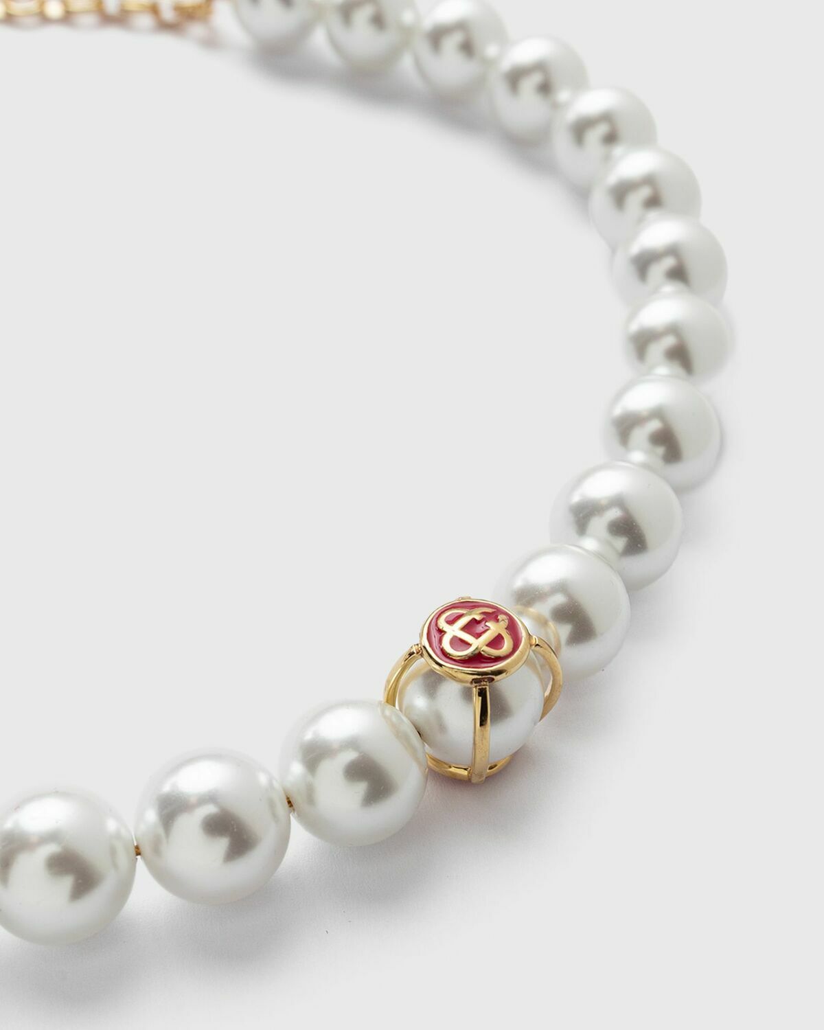 Casablanca LOGO PEARL NECKLACE gold Mens Jewellery