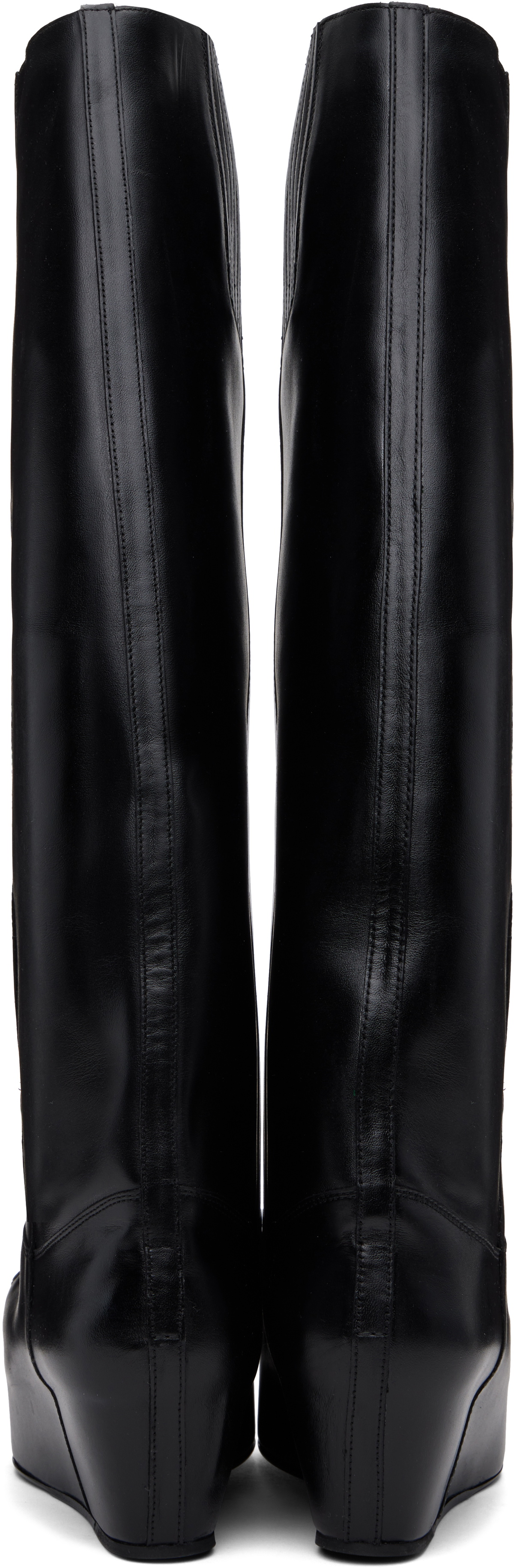 LAURA ANDRASCHKO Black Riding Buckle Tall Boots