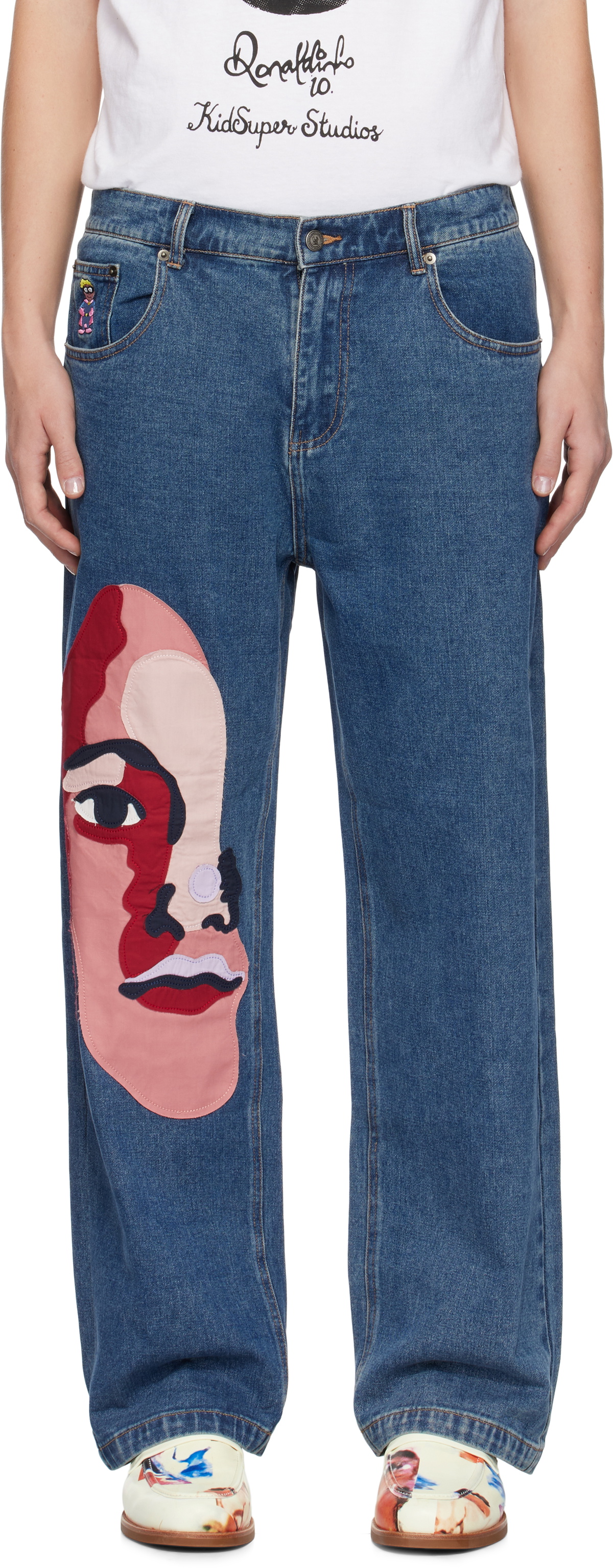 KidSuper Blue Face Jeans KidSuper