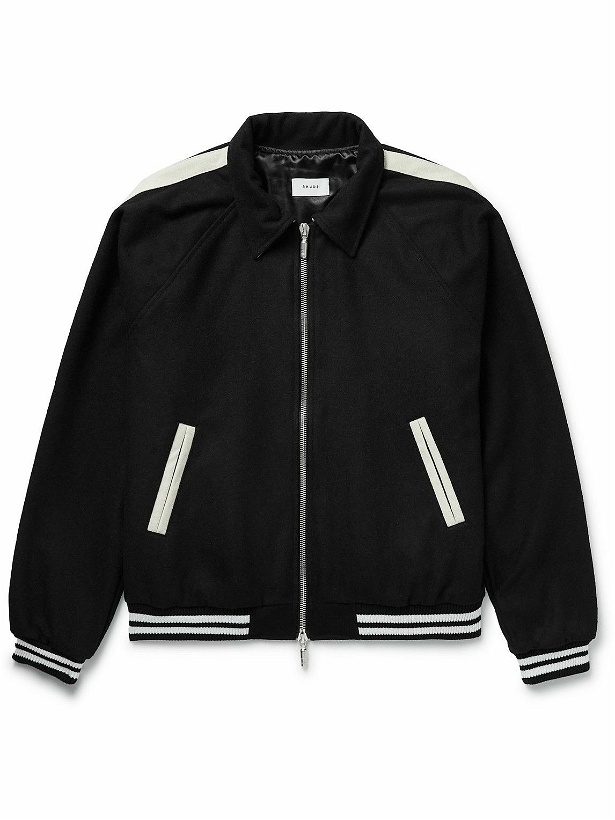Photo: Rhude - Logo-Appliquéd Wool-Blend Varsity Jacket - Black