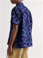 Post-Imperial - Ijebu Camp-Collar Cotton Shirt - Blue