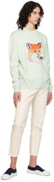 Maison Kitsuné Blue Vibrant Fox Head Sweater