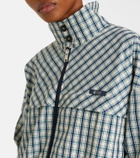 Prada Checked cotton-blend chambray jacket