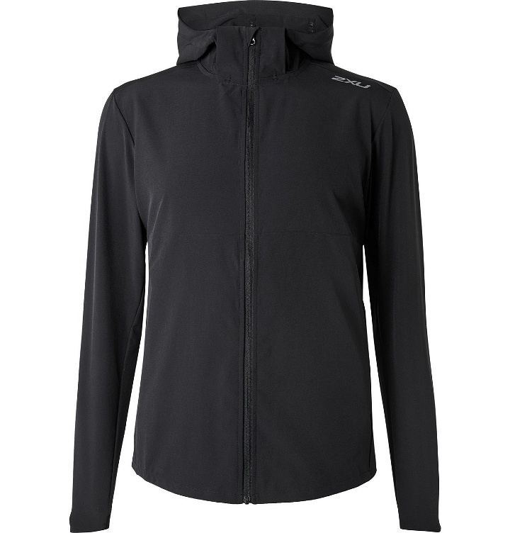 Photo: 2XU - XVENT Mesh-Panelled Stretch-Jersey Hooded Jacket - Black