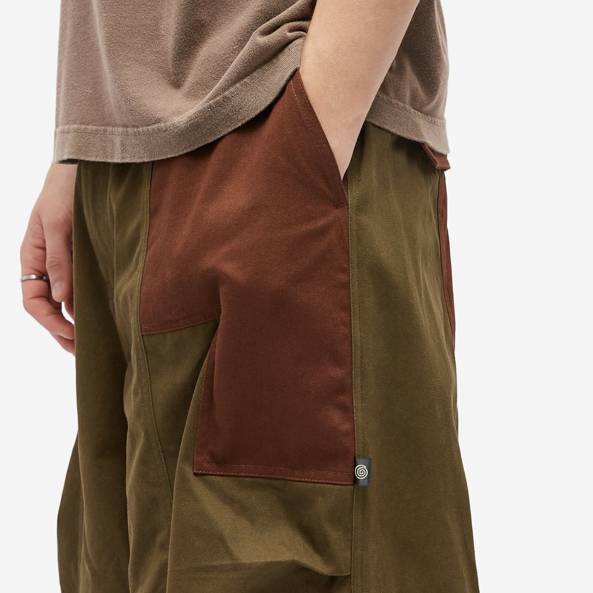 P.A.M. Men's Contrast Pondering Wide Leg Pants in Olive