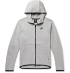 Nike - Sportswear Mélange Cotton-Blend Tech Fleece Zip-Up Hoodie - Light gray