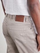 Zegna - Straight-Leg Linen and Cotton Jeans - Neutrals