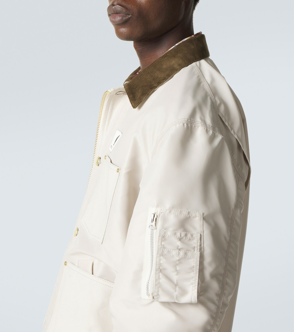 Sacai x Carhartt corduroy-trimmed blouson jacket