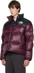 The North Face Burgundy Pertex Nuptse Reversible Down Jacket
