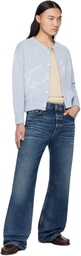 Carne Bollente Blue 'Ti Amo' Cardigan