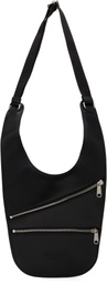 MM6 Maison Margiela Black Flat Saddle Mini Bag