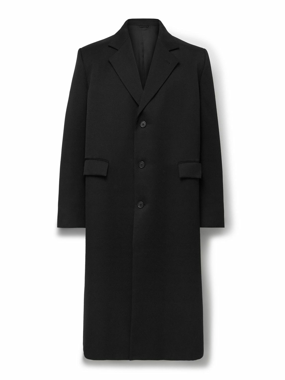 The Row - Compa Virgin Wool-Gabardine Coat - Black