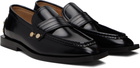 GANNI Black Studs Square Toe Loafers