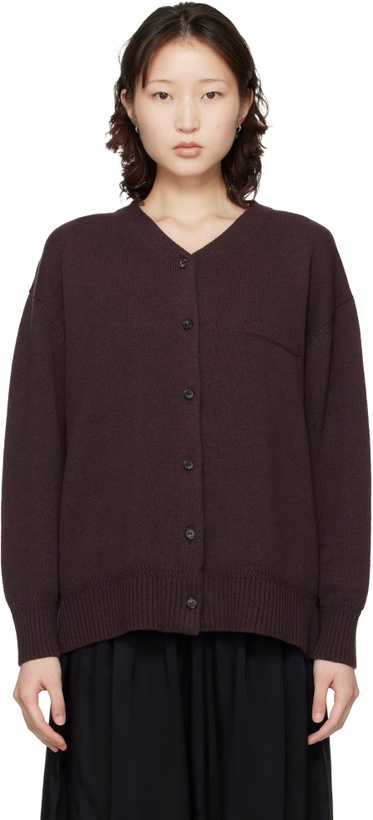 Photo: Cordera Burgundy Merino Wool Cardigan
