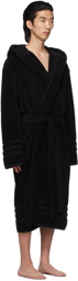 Balenciaga Black Terrycloth Resorts Robe