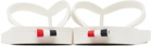 Thom Browne White RWB Stripe Flip-Flops