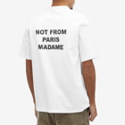 Drôle de Monsieur Men's Not From Paris Madame T-Shirt in Optic White
