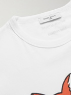Maison Kitsuné - LINE FRIENDS Logo-Print Cotton-Jersey T-shirt - White