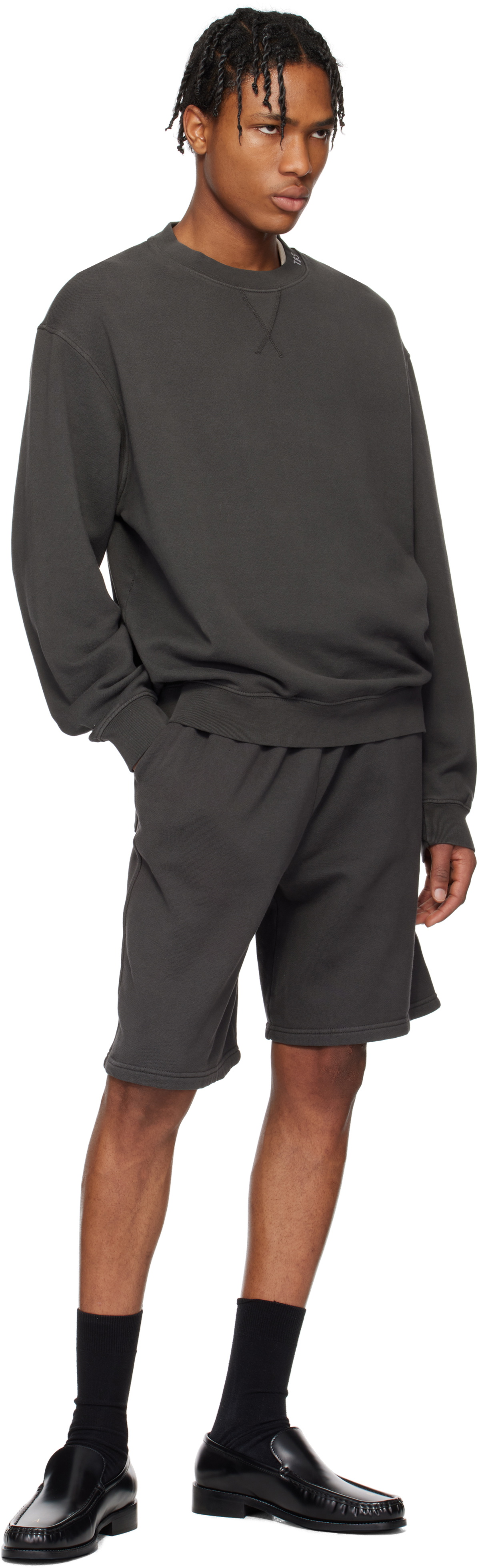 The Elder Statesman Gray Daily Crew Sweatshirt