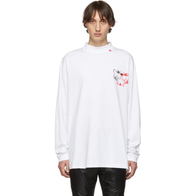 Photo: Off-White White Halftone Faces Mock T-Shirt