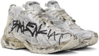 Balenciaga Off-White Runner Graffiti Sneakers