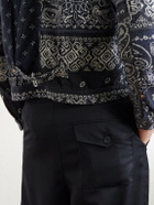 KAPITAL - Reversible Bandana-Print Cotton-Flannel Jacket - Black