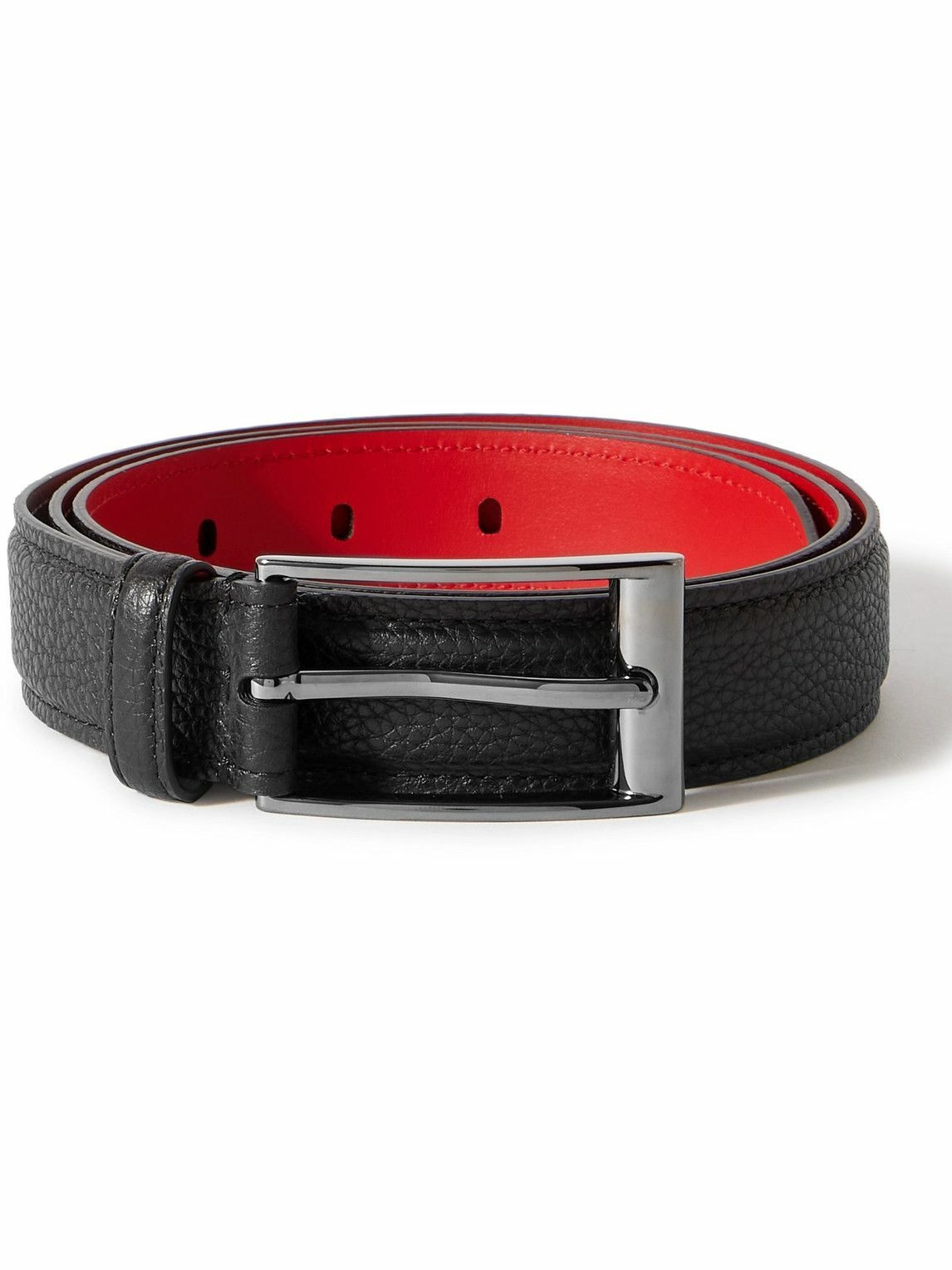Photo: Christian Louboutin - 3cm Full-Grain Leather Belt - Black