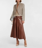 Fendi Sheer ruffled silk chiffon top