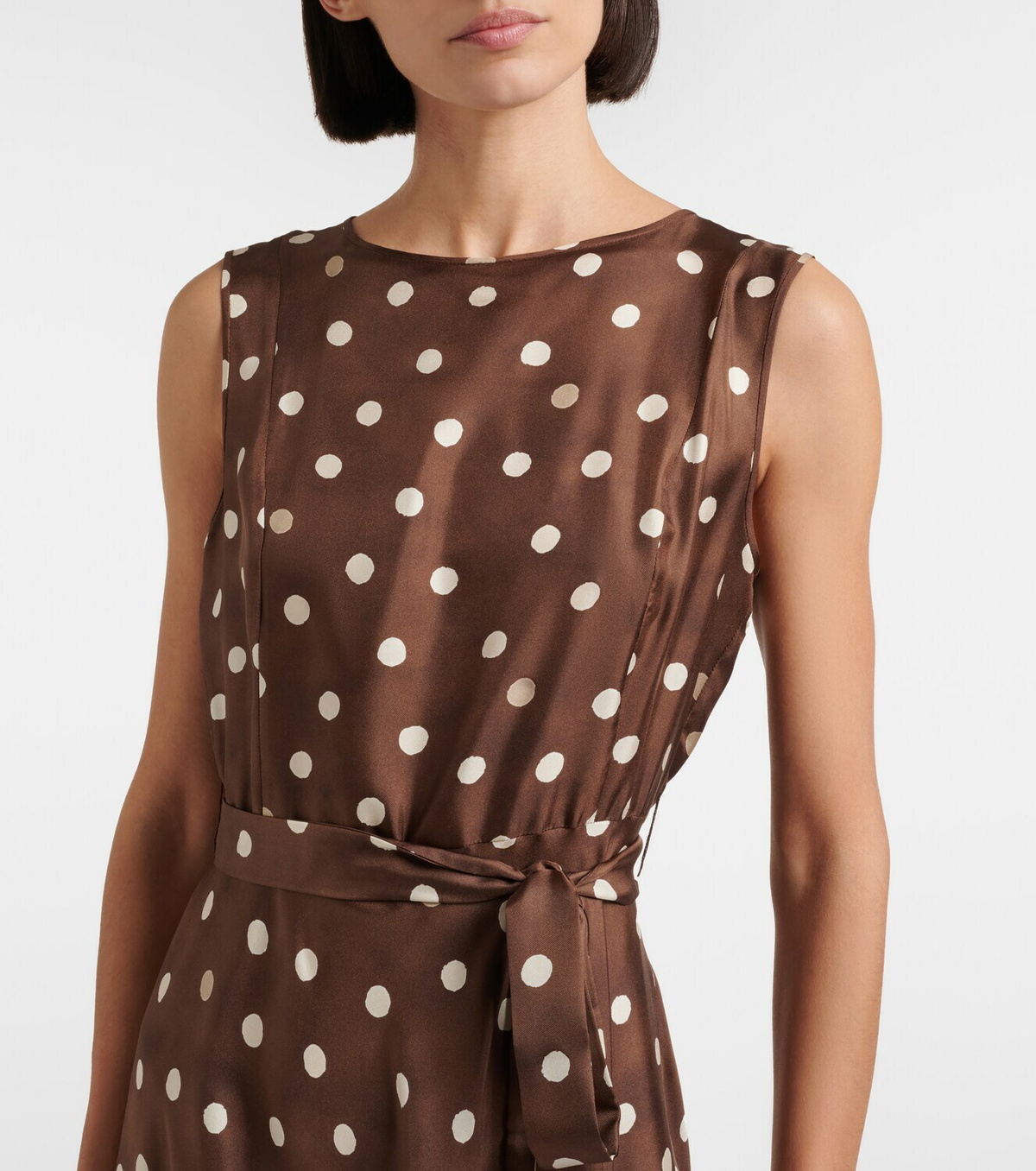 'S Max Mara Martina polka-dot silk midi dress
