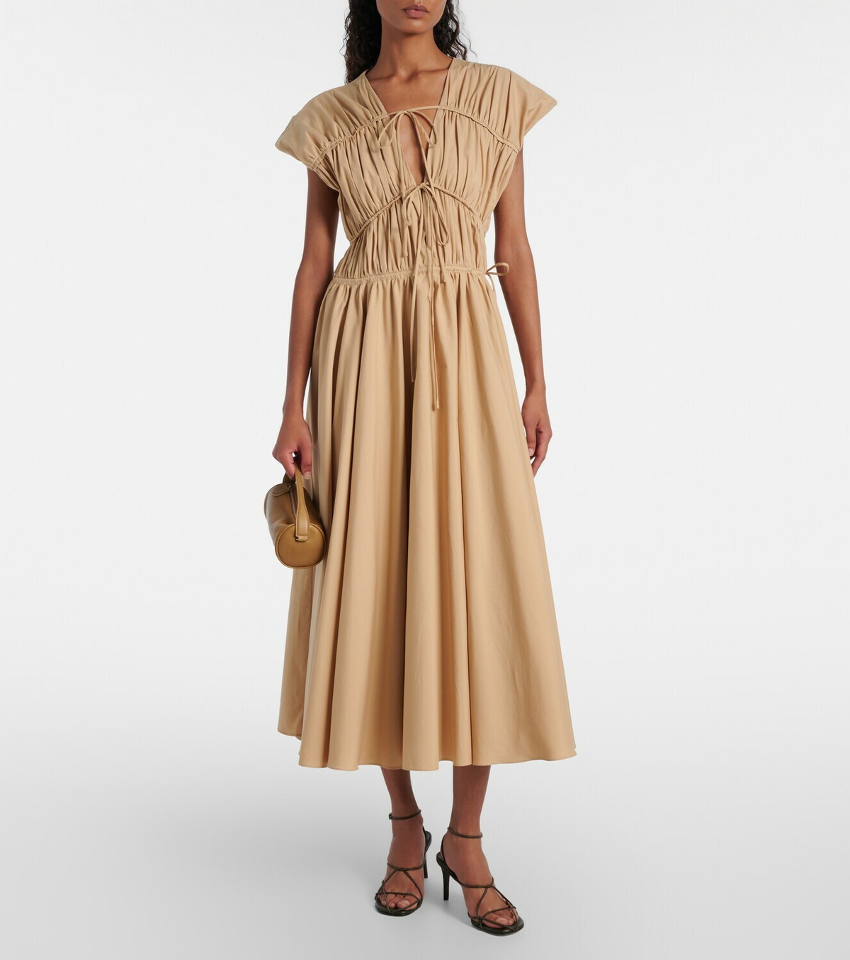 Tove Ceres gathered cotton midi dress