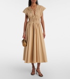 Tove Ceres gathered cotton midi dress