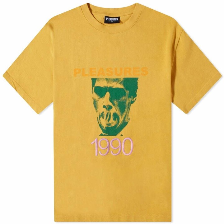Photo: Pleasures Men's Cheers 1990 T-Shirt in Yellow