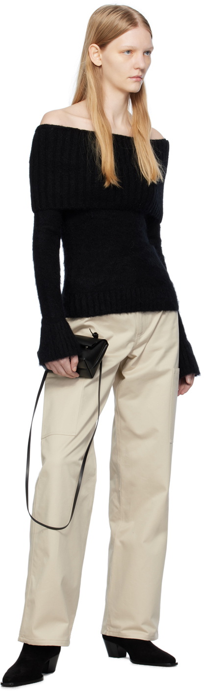 Elleme Black Off Shoulder Sweater