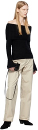 Elleme Black Off Shoulder Sweater