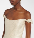 Markarian Bridal Yolanda brocade off-shoulder gown