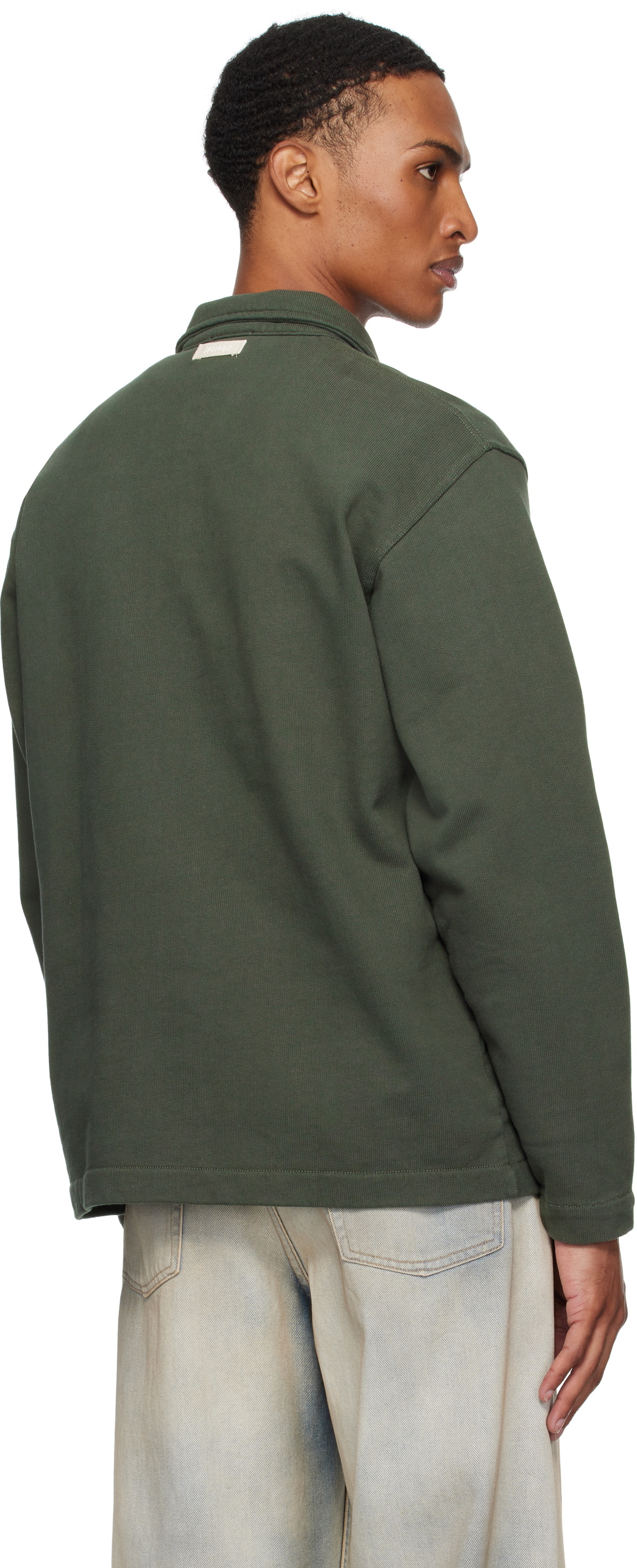 NORSE PROJECTS Green Fraser Relaxed Organic Loopback LS Polo