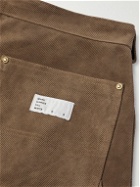 4SDesigns - Throwing Fits Utility Straight-Leg Leather-Corduroy Trousers - Unknown