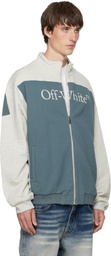 Off-White Gray Negative Big Bookish Relax Track Jacket