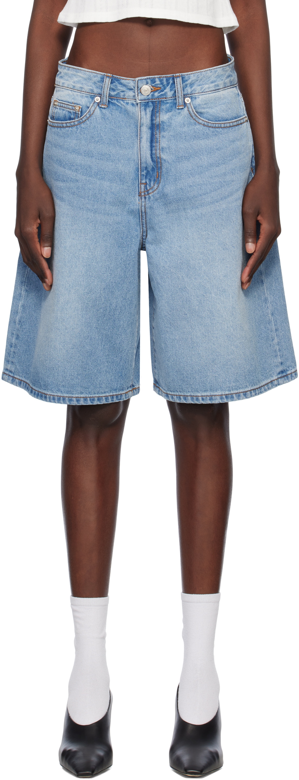 Short Bermuda En Jean Fat Face – Taille 10 UK – Bleu Clair – Été – Neuf Avec étiquettes
