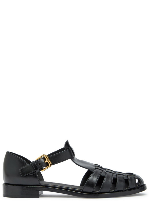 Photo: Church's Kelsey Woven Leather Sandals Black