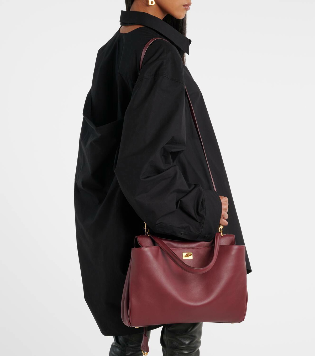 Balenciaga Rodeo leather tote bag