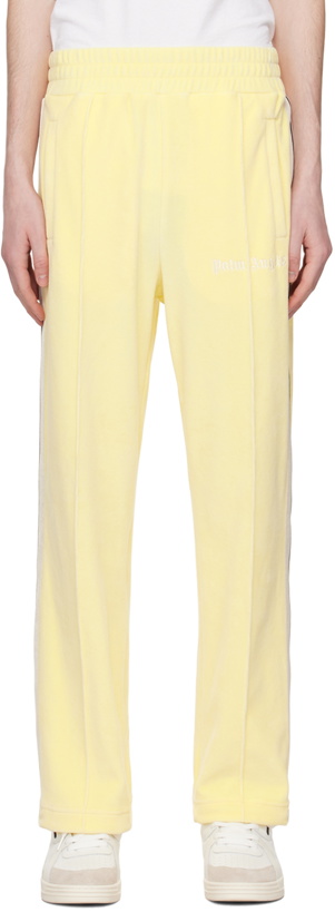 Photo: Palm Angels Yellow Pinched Track Pants