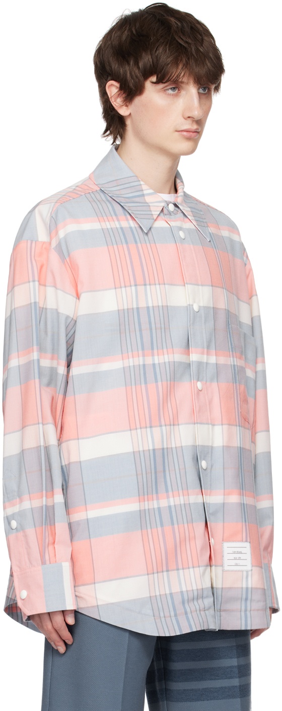 Thom Browne Pink & Blue Oversized Shirt Thom Browne