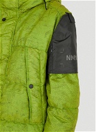 Leaf Hooded Puffer Jacket in Green