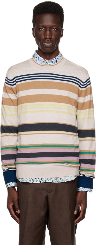 Photo: Paul Smith Beige Striped Sweater