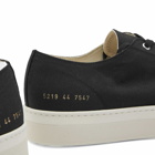 Common Projects Men's Tournament Low Classic Canvas Sneakers in Black